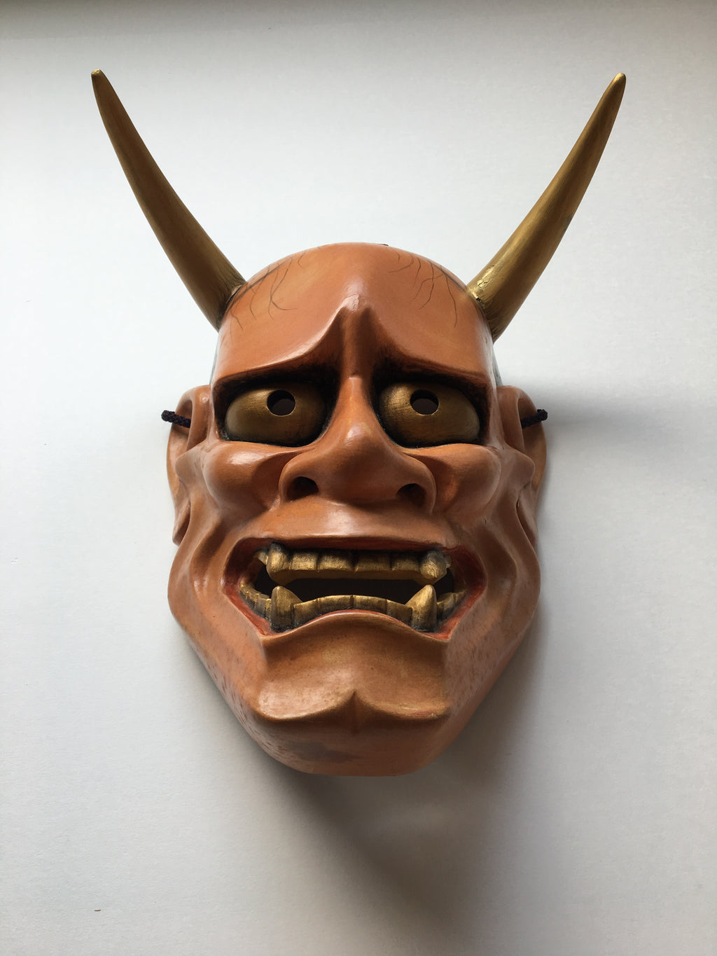 Hannya carved in wood with Paulownia Box.