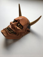 Hannya carved in wood with Paulownia Box.