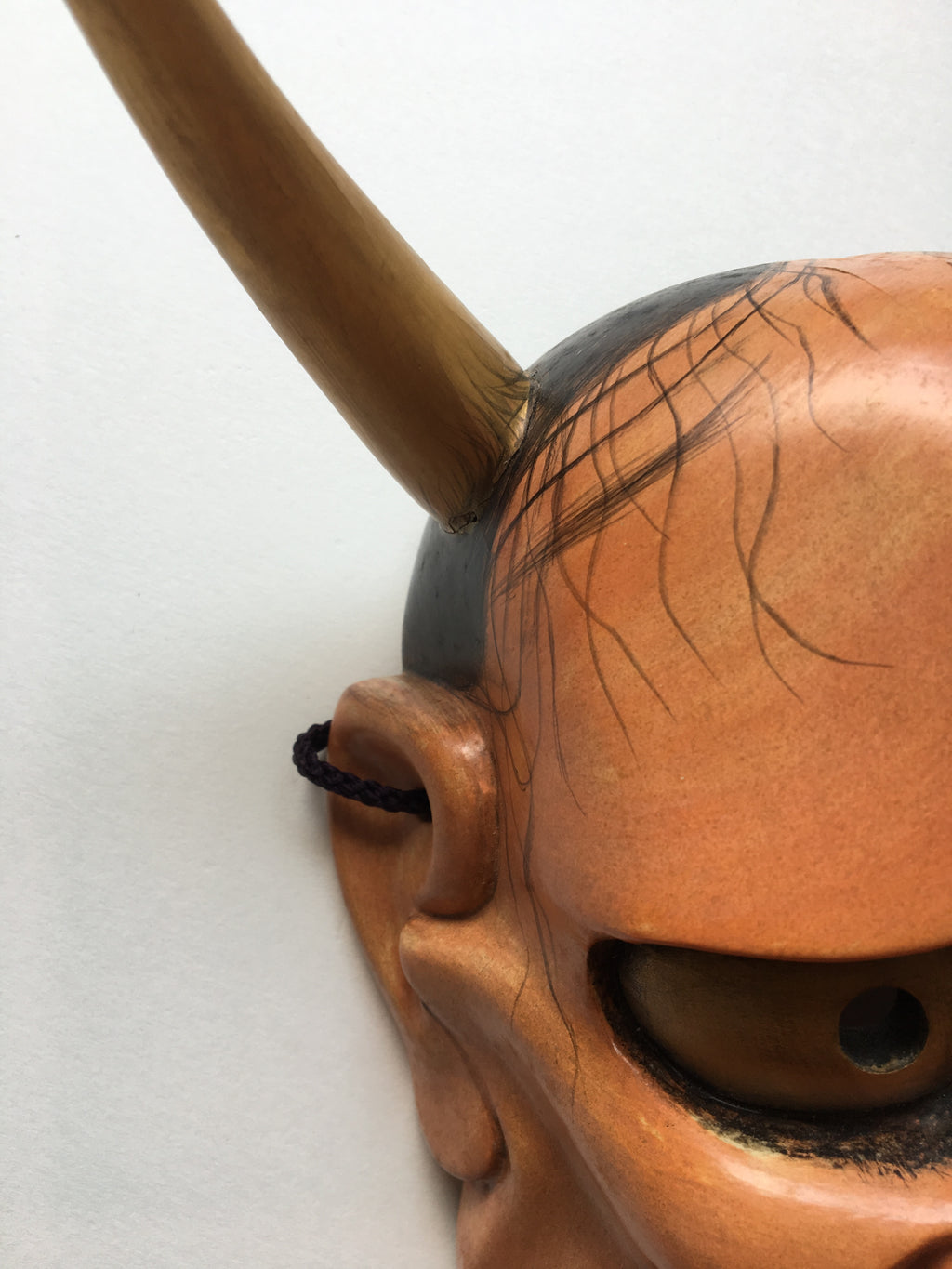 Hannya carved in wood with Paulownia Box.