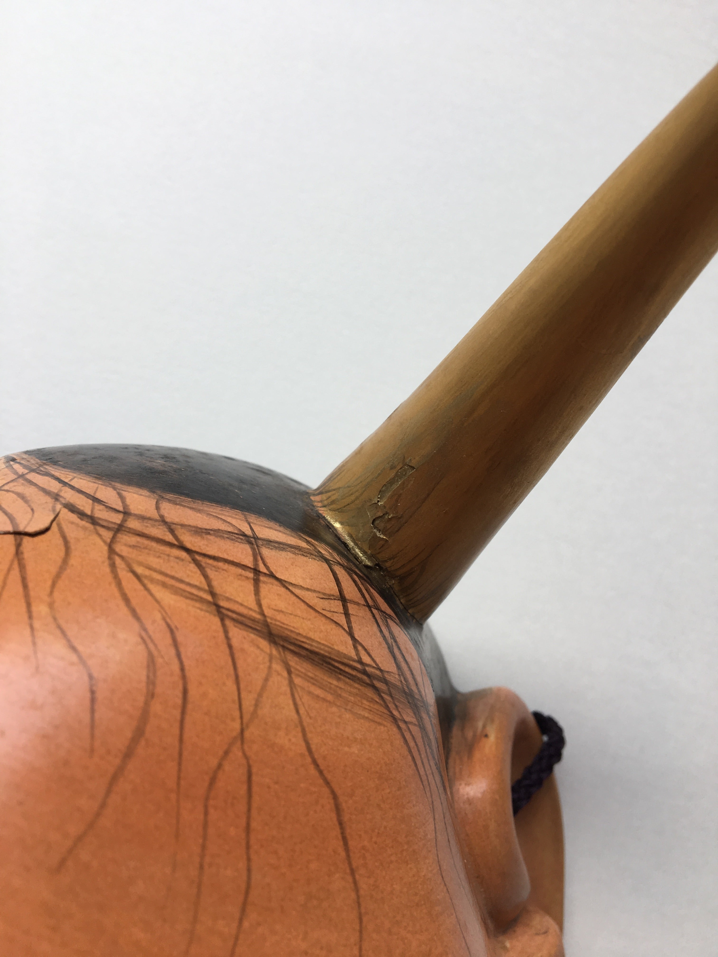 Hannya carved in wood with Paulownia Box.