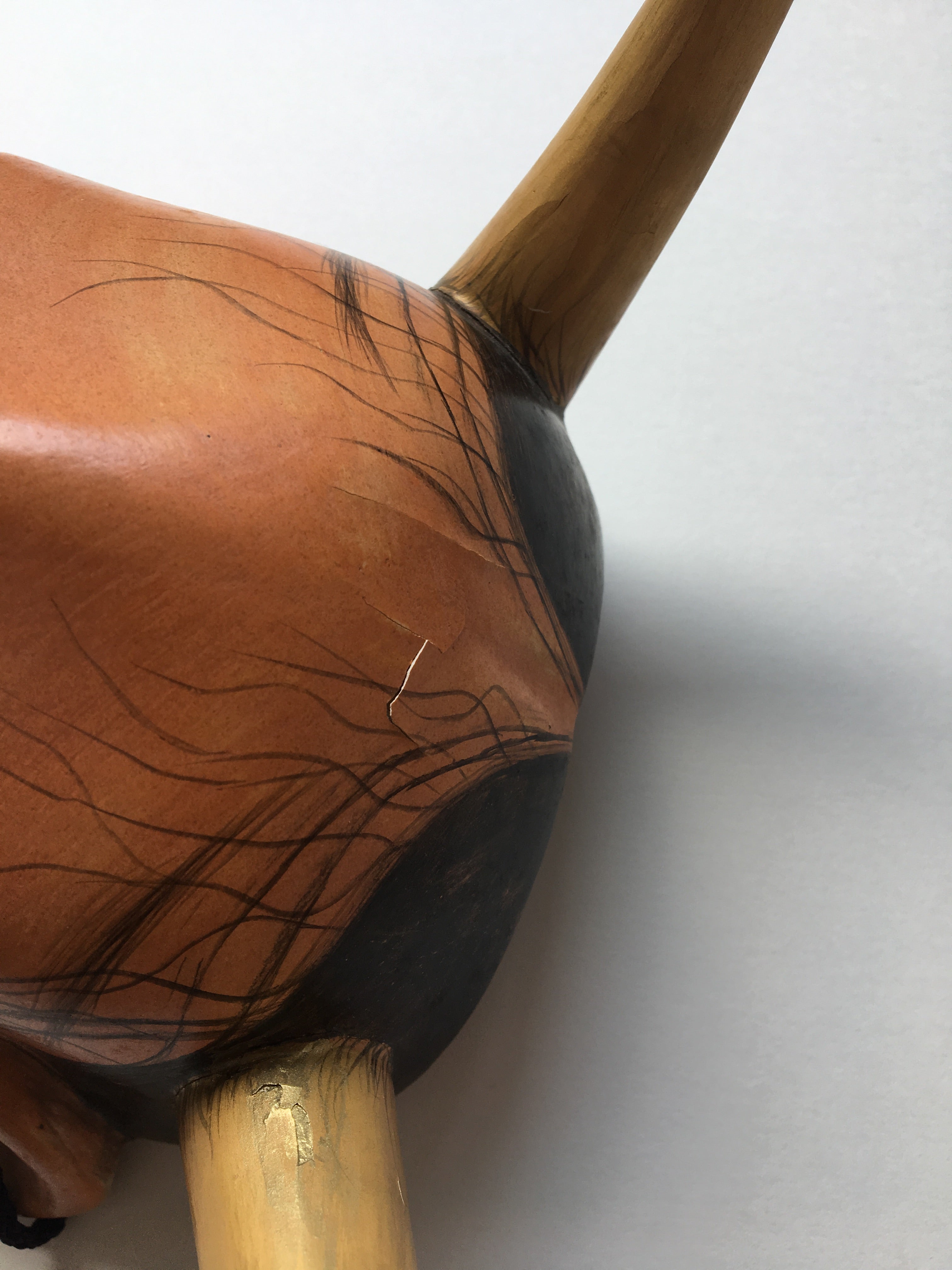 Hannya carved in wood with Paulownia Box.