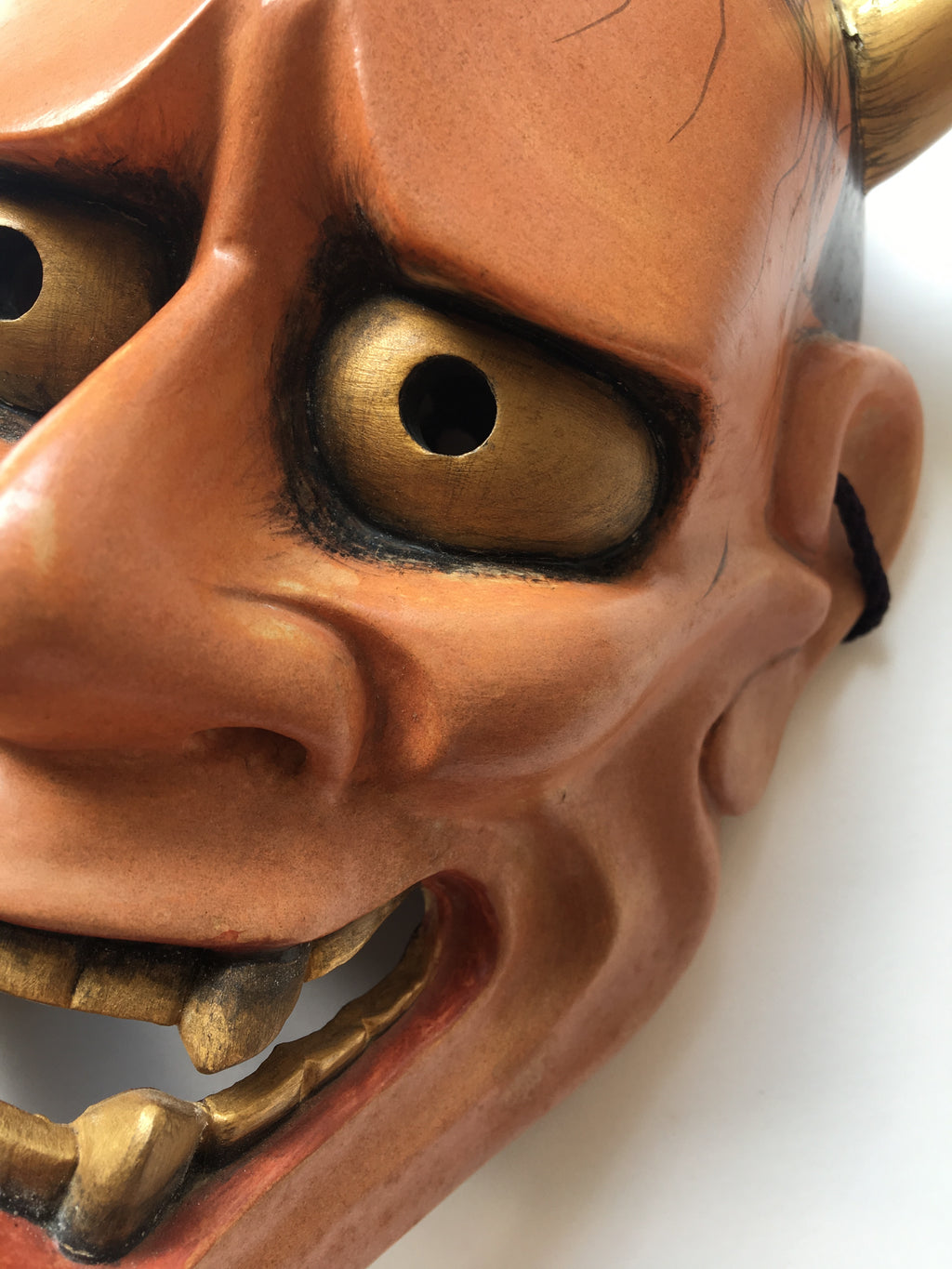 Hannya carved in wood with Paulownia Box.