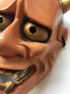 Hannya carved in wood with Paulownia Box.