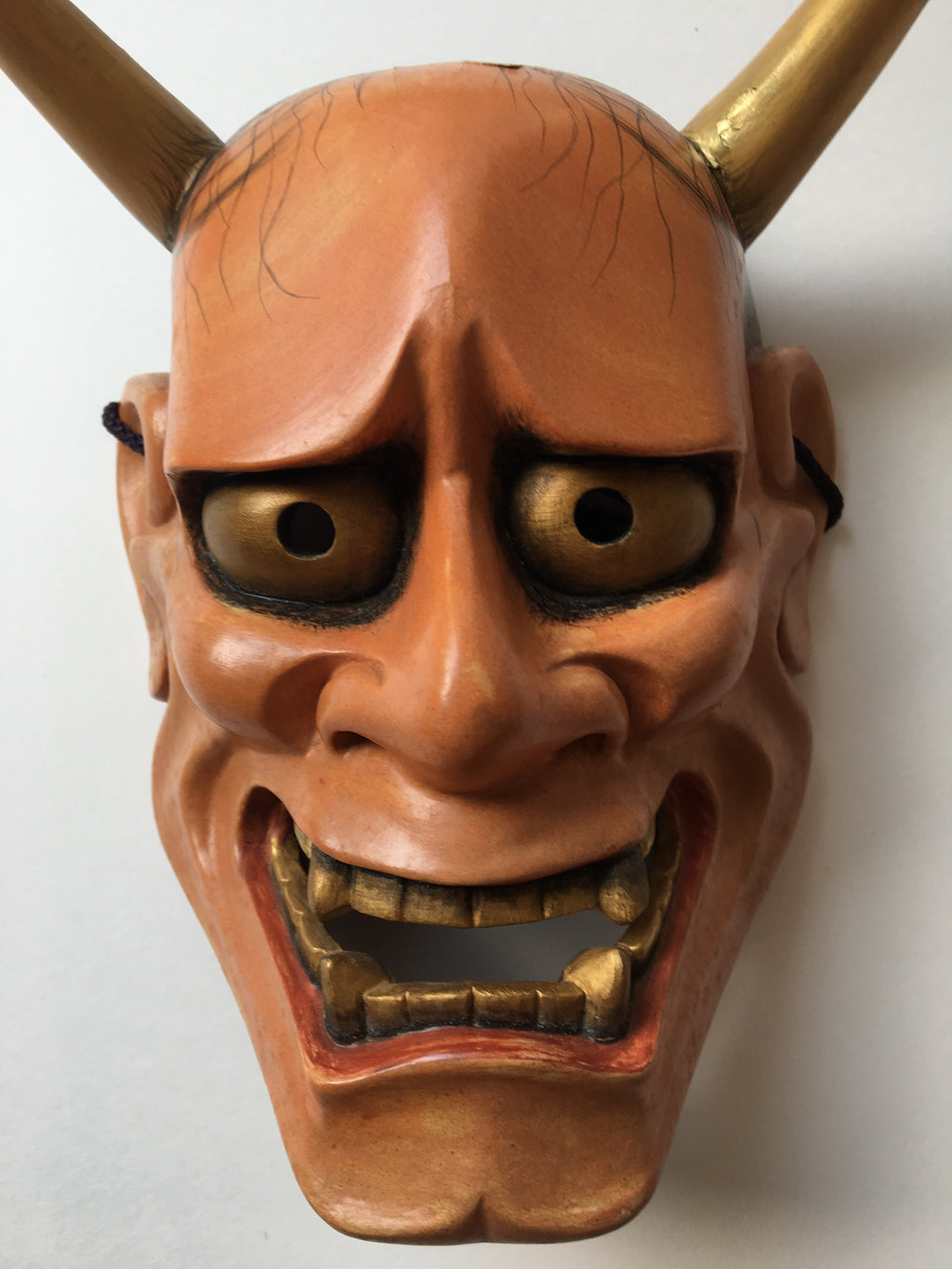 Hannya carved in wood with Paulownia Box.