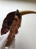 Hannya carved in wood with Paulownia Box.