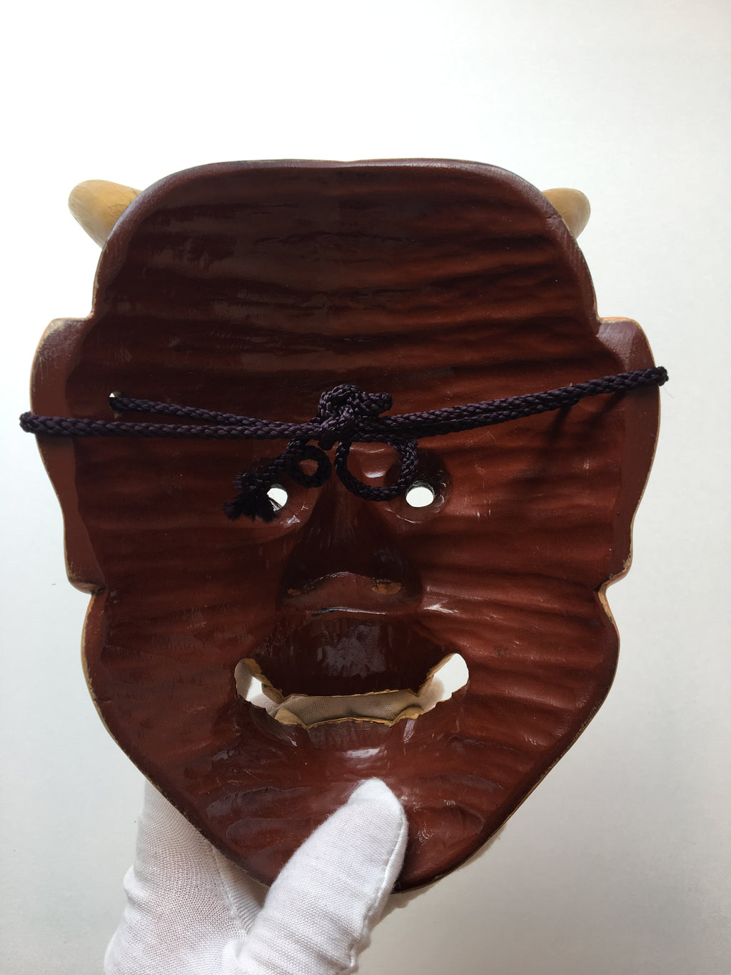 Hannya carved in wood with Paulownia Box.