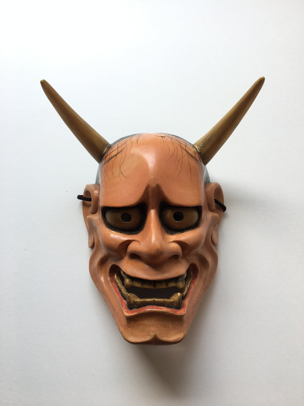Hannya carved in wood with Paulownia Box.