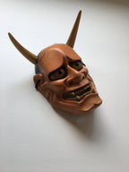 Hannya carved in wood with Paulownia Box.
