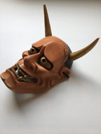 Hannya carved in wood with Paulownia Box.