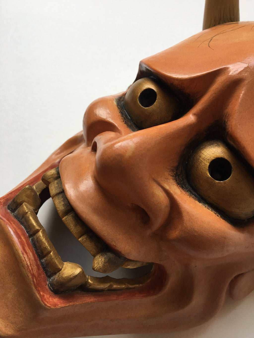 Hannya carved in wood with Paulownia Box.