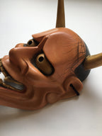 Hannya carved in wood with Paulownia Box.
