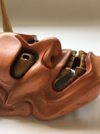 Hannya carved in wood with Paulownia Box.