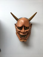 Hannya carved in wood with Paulownia Box.