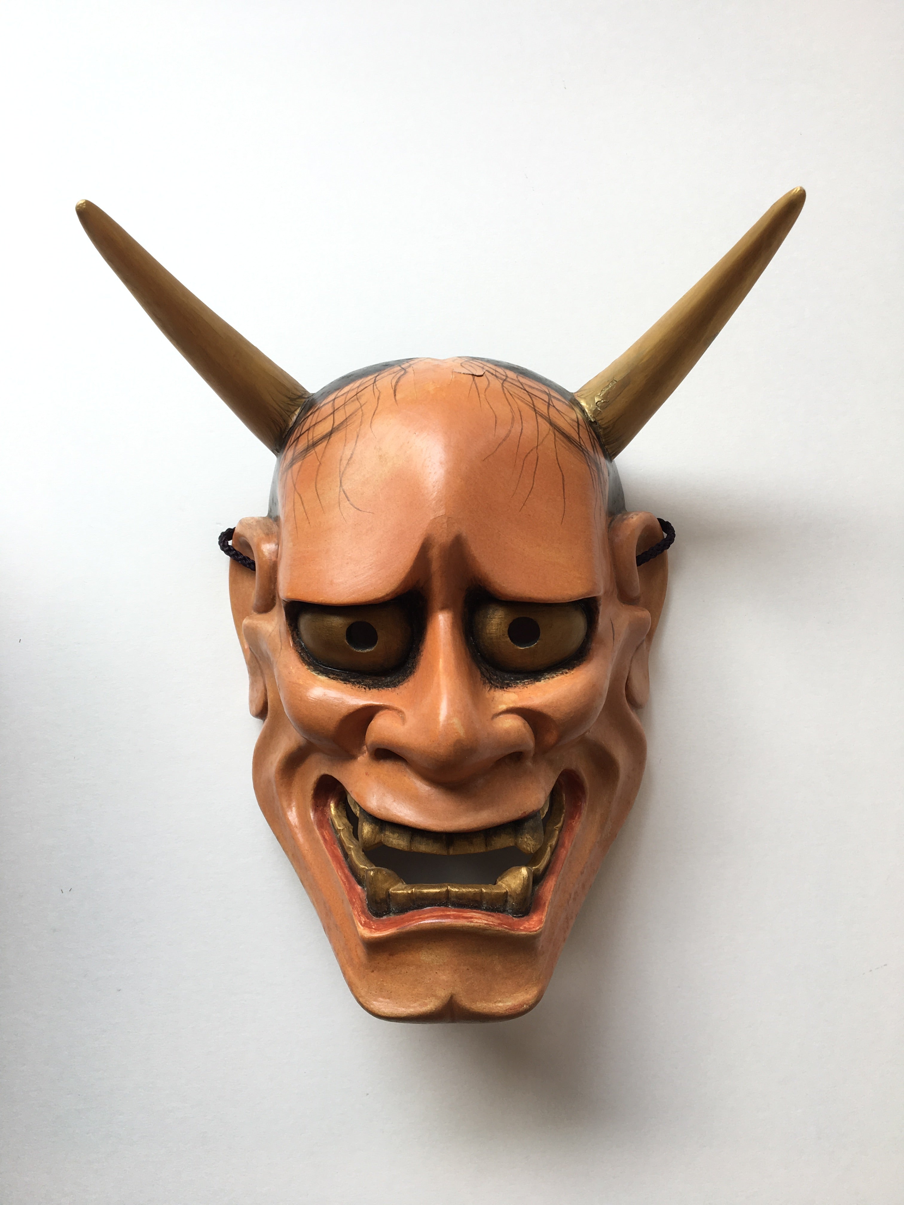 Hannya carved in wood with Paulownia Box.