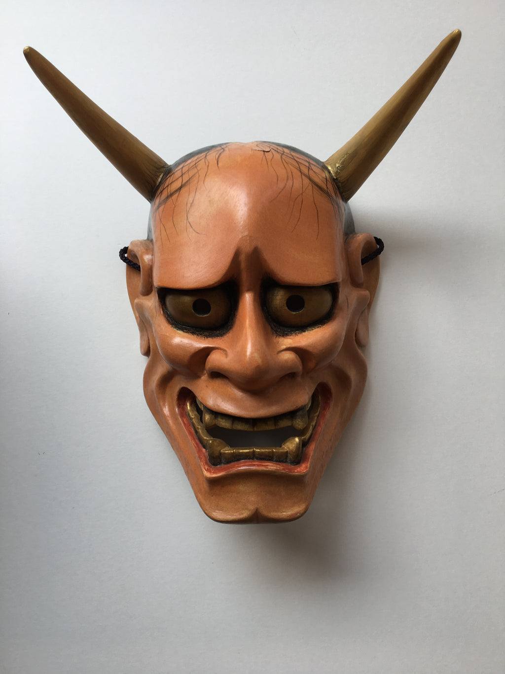 Hannya carved in wood with Paulownia Box.