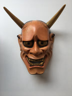 Hannya carved in wood with Paulownia Box.