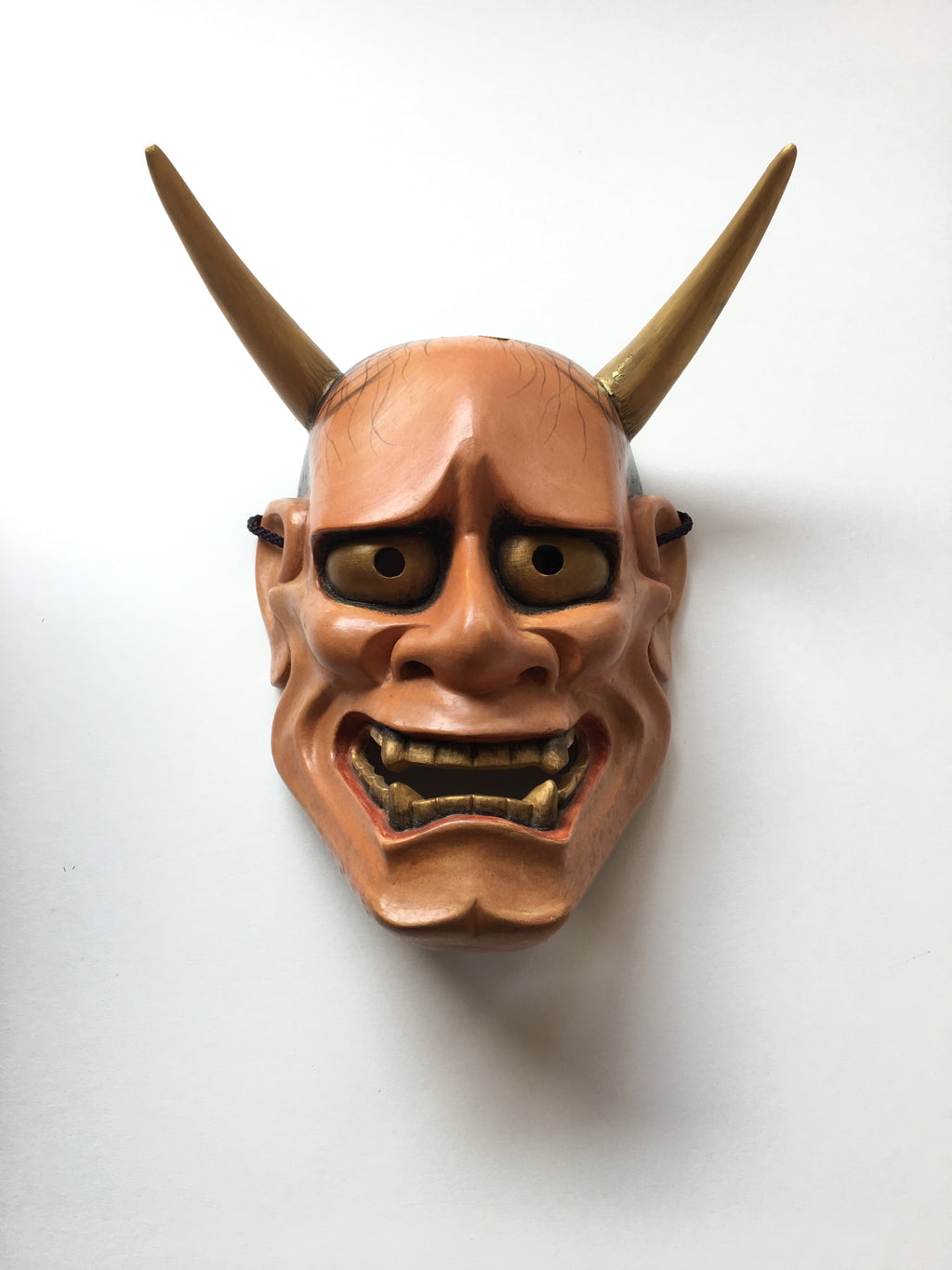 Hannya carved in wood with Paulownia Box.