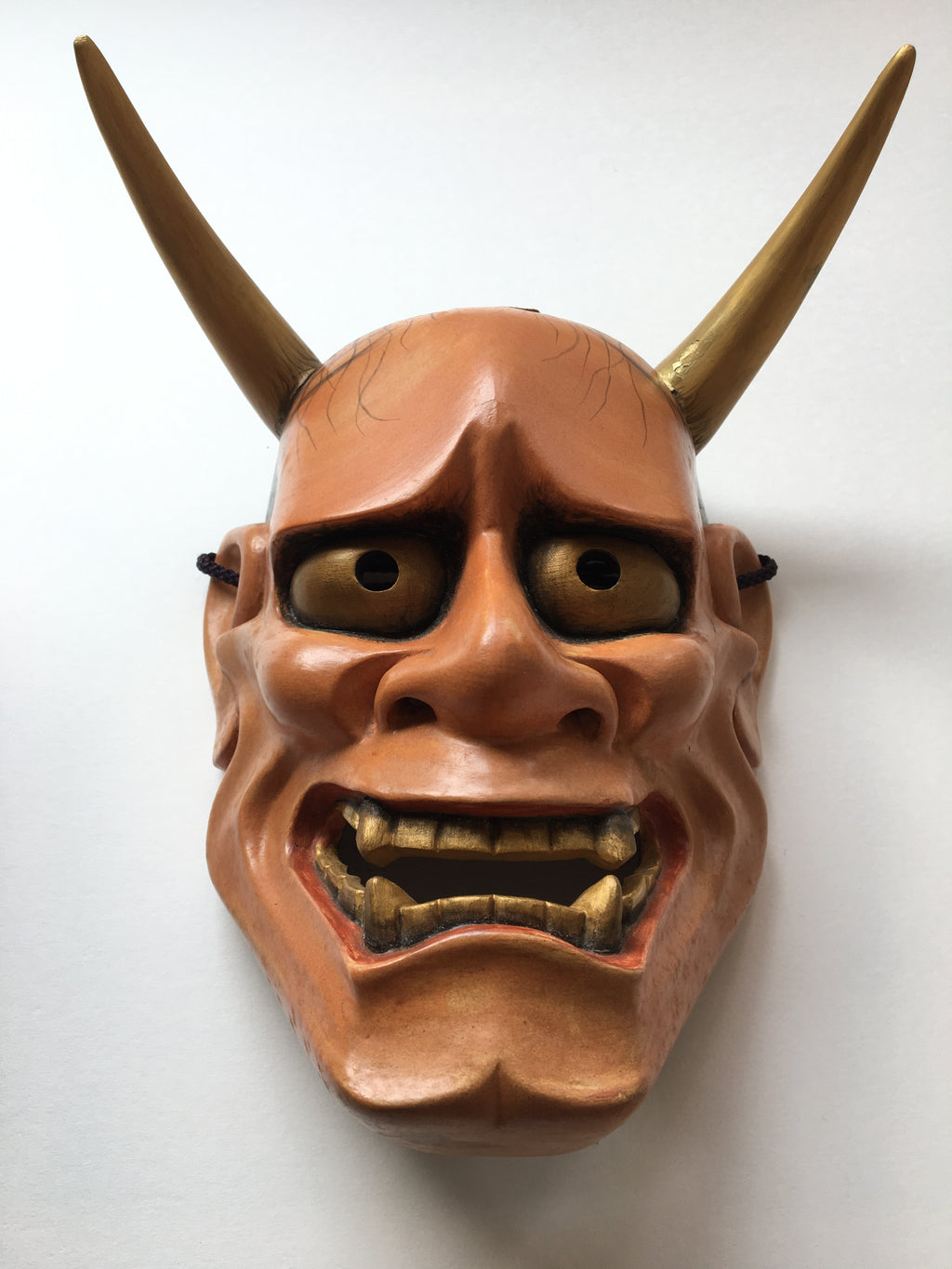 Hannya carved in wood with Paulownia Box.