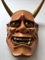 Hannya carved in wood with Paulownia Box.