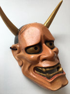Hannya carved in wood with Paulownia Box.