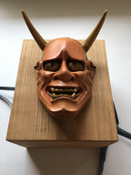 Hannya carved in wood with Paulownia Box.