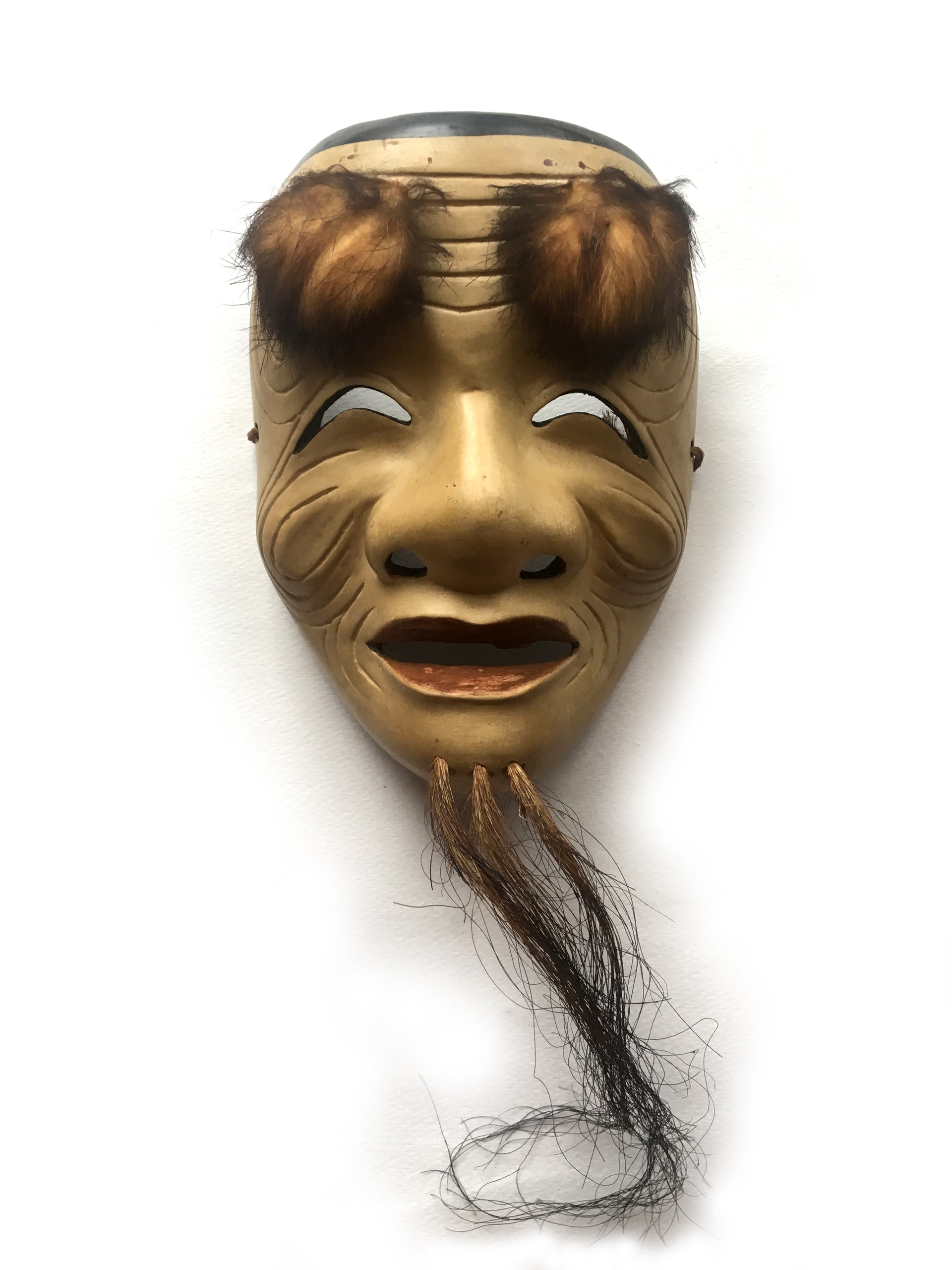 OKINA (old man) / Noh Mask by Enkei (with a paulownia box)