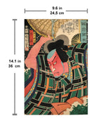 “Portrait of the Samurai Yokozou“ - Open the Words of the Flower of Edo (Kunichika, 1867)