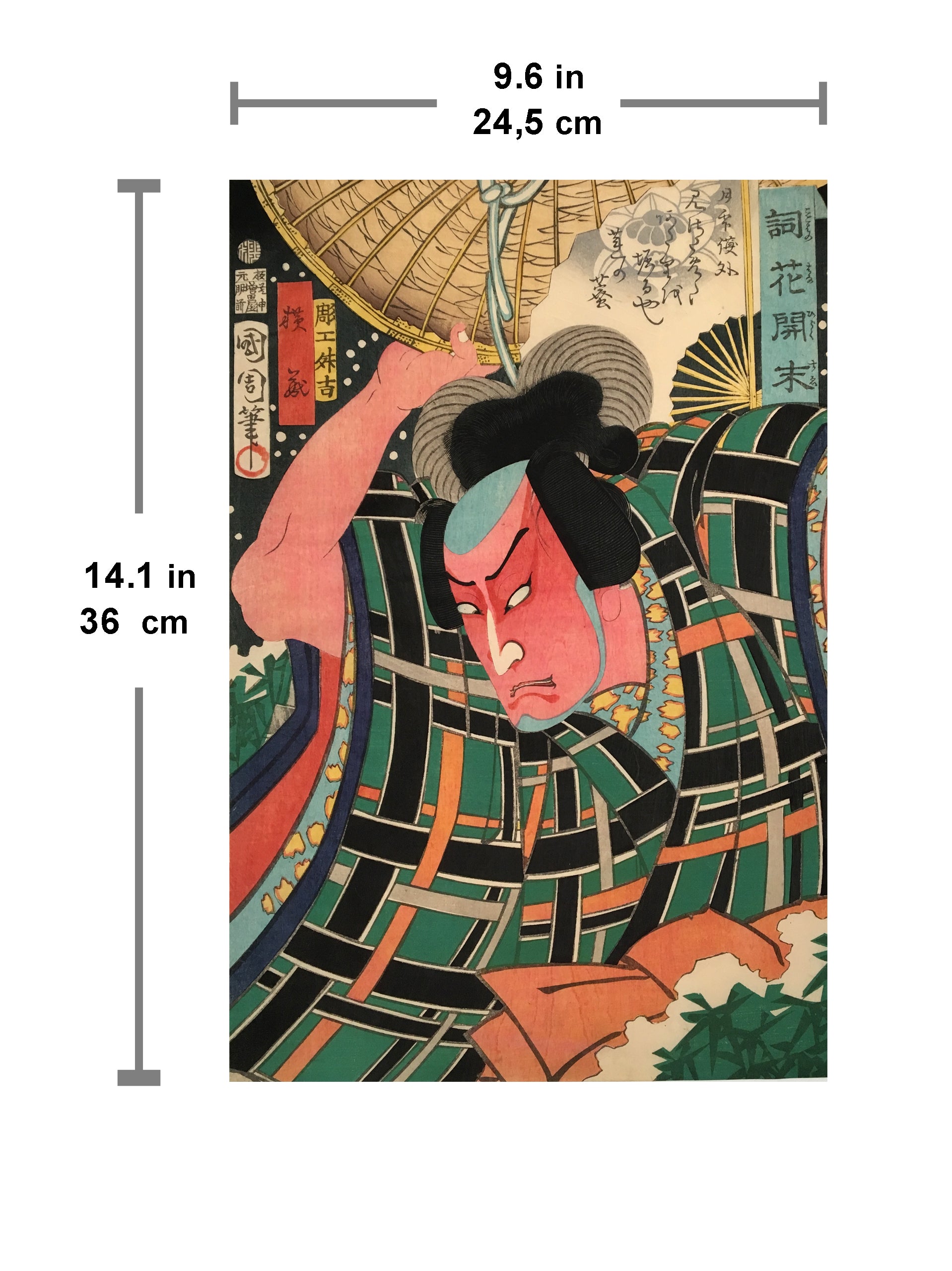 “Portrait of the Samurai Yokozou“ - Open the Words of the Flower of Edo (Kunichika, 1867)