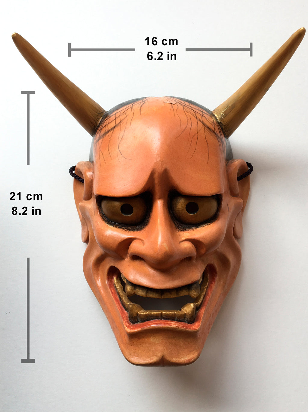 Hannya carved in wood with Paulownia Box.