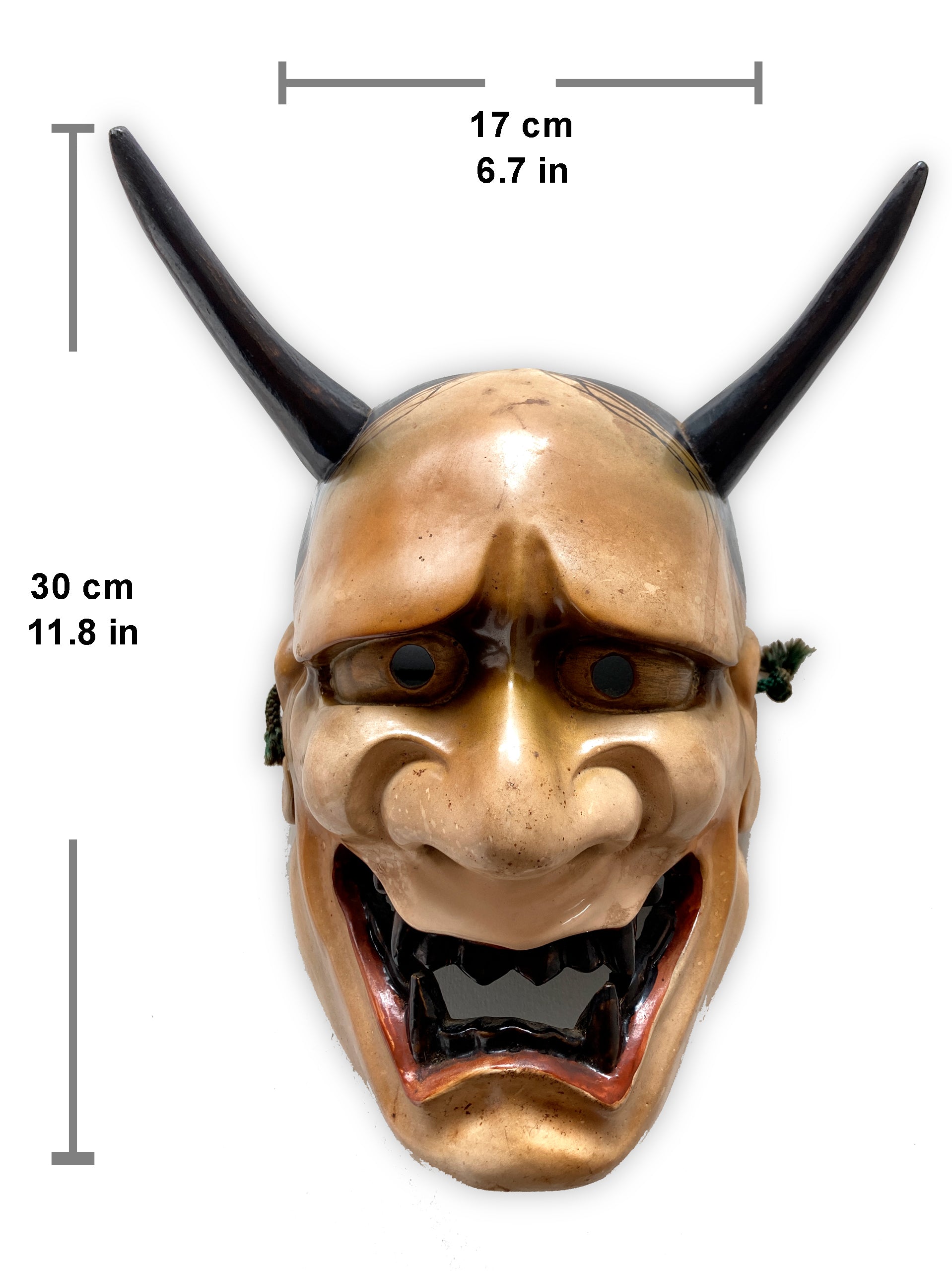 HANNYA Mask Carved in Wood.