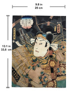 Actor Suketakaya Takasuke III (Sawamura Chôjûrô V) as Satomi Yoshizane. (Kunisada II, 1852)