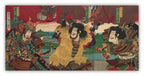 Ukiyo-e Woodblock Print / (Triptyc by Kunichika, 1885)