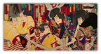 Triptych: “Yoshiysune Senbon-zakura” (Kunichika, 1882)