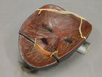 Hand carved wooden Noh Mask "OKINA" (old man)