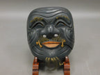 Hand carved wooden Noh Mask "OKINA" (old man)