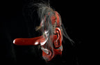 Antique wood carved Tengu Mask for Kagura-kyogen