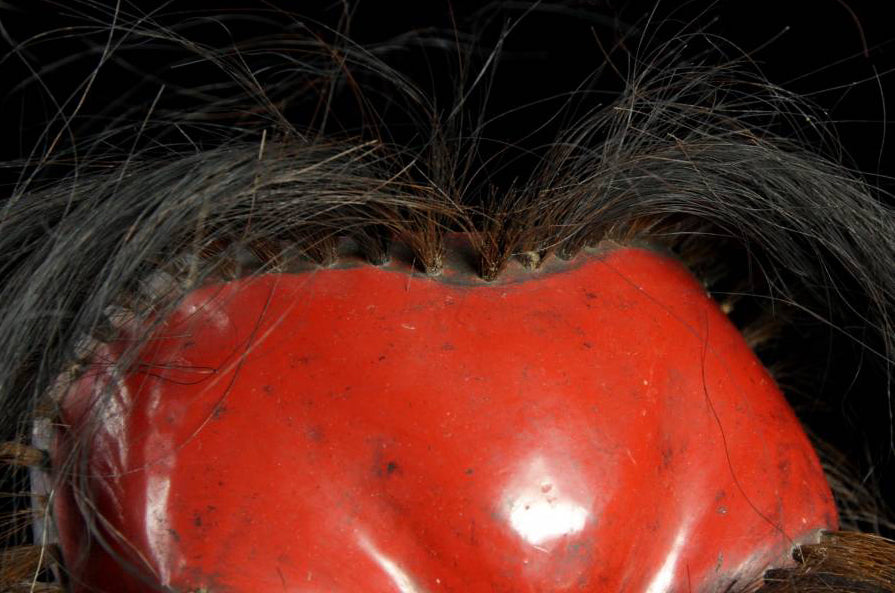 Antique wood carved Tengu Mask for Kagura-kyogen